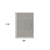 8' x 10' Gray Trellis Area Rug